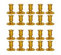 POHOVE 20pcs Taper Candle Holders Gold/Silver Pillar Candlestick Stand for Table Centerpiece Modern Candle Stand for Pillar Candle Taper Candle,Wedding,Party Festival Decor