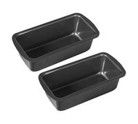 POHOVE 2PCS 1lb Mini Loaf Pans, Stainless Steel Baking Tins with Non-Stick Coating, Reusable Rectangular Bread Pans for Oven, Air Fryer, Freezer, and Meal Prep, Durable, Space-Saving Bakeware