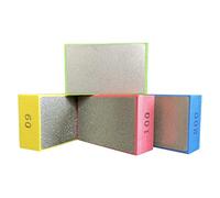 POHOVE 4pcs Diamond Hand Sanding Pads, Diamond Hand Polishing Pads, Diamond Sanding Block Kit For Sanding Ceramic Tile Concrete Glass Stone Granite Marble-60#,100#,200#,400#(4pcs)