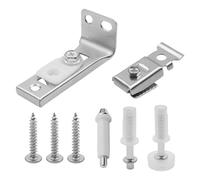 POHOVE 8 Pcs Bi-Fold Door Repair Kit, Includes Top & Bottom Brackets, Pivots, Guide Wheels, Silver Steel, Unfinished, Frame Mount, Door Mount