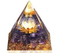 POHOVE Amethyst Crystal,Crystal Pyrami-d,Spiritual Gifts for Women, Relieve Stress Relax Your Mood Healing Crystal Gifts for Unique Room Decor and Gift Choice for Friends.