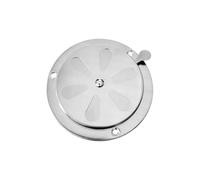 POHOVE Round Air Vent Grille, Stainless Steel Rosette, 125 mm Air Vent Duct Duct, Inlet Air Vent, Adjustable Shutters, for Smokers, Campervans