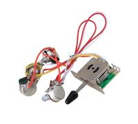 POHTYIT Pre Wired Harness Kits Three coil Electric Guitar Pickup Wire Harness 500K Resistor Durable Circuit Sound Quality