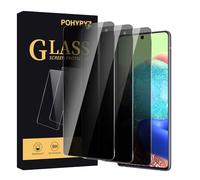 POHYPYZ 3 Pieces, Privacy Screen Protector for Samsung Galaxy A71/A72/A73, Anti Spy Tempered Glass Film, 9H Hardness, Anti-Scratch, Compatible Phone Cases