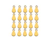 POIAFTETMA New 2026 100Pcs Stainless Steel Tail Chain Tag Real Gold Electroplated Small Pendant Accessories For Jewelry Making DIY Charrms PerFect For Gift For Special Occasions