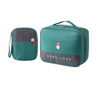 PoicVasd 2Pieces Efficiently Designed Supply Holder Medicine Storage Bag Oxford Cloth Texture Crisis Care Case for Outdoor Hiking Travel Clinical Set