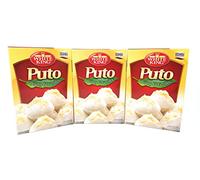 Poiget White King Puto Pinoy Favorites Cake Mix, Net Weight 400g (0.88lb) Per Box, Pack of 3