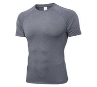 POIHIDE Men's Compression Shirts Short Sleeve Sports Gym Quick Dry Tops | Crew Neck,Breathable,Highly Elastic,Muscle Fit,Activewear,Base Layer T-Shirts,Running,Workout,Cycling,Athletic,Training