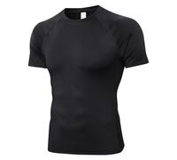 POIHIDE Men's Compression Shirts Short Sleeve Sports Gym Quick Dry Tops | Crew Neck,Breathable,Highly Elastic,Muscle Fit,Activewear,Base Layer T-Shirts,Running,Workout,Cycling,Athletic,Training