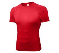 POIHIDE Men's Compression Shirts Short Sleeve Sports Gym Quick Dry Tops | Crew Neck,Breathable,Highly Elastic,Muscle Fit,Activewear,Base Layer T-Shirts,Running,Workout,Cycling,Athletic,Training