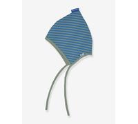 POIJU Pointed Beanie in Striped Jersey Knit, for Children, FINKID green