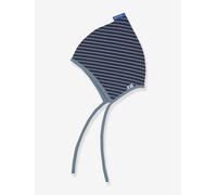 POIJU Pointed Beanie in Striped Jersey Knit, for Children, FINKID navy blue