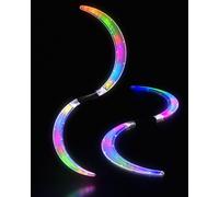 POILOVES LED S-Shape Staff for Poi Dancers, 241 Light Modes USB Rechargeable Magic Staff with Customizable Colors, Profound Visual Effect for Flow Arts Rave Festival Performance