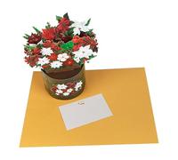 Poinsettia Bouquet Holiday 3D Pop Up Christmas Card