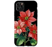 Poinsettia Flower Scientific Name Retro Illustration Flora Case for iPhone 11 Pro Max