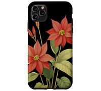 Poinsettia Flower Scientific Name Retro Illustration Flora Case for iPhone 11 Pro Max