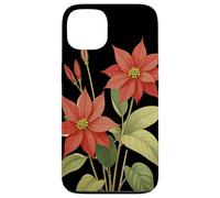 Poinsettia Flower Scientific Name Retro Illustration Flora Case for iPhone 13