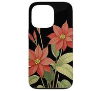 Poinsettia Flower Scientific Name Retro Illustration Flora Case for iPhone 13 Pro