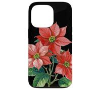 Poinsettia Flower Scientific Name Retro Illustration Flora Case for iPhone 13 Pro
