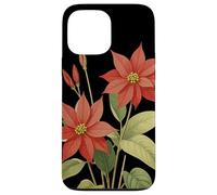 Poinsettia Flower Scientific Name Retro Illustration Flora Case for iPhone 13 Pro Max