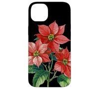Poinsettia Flower Scientific Name Retro Illustration Flora Case for iPhone 14 Plus