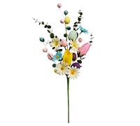 Poinsettia Flowers, ABS Material | Seventeen Inch Large Daisy Eucalyptus Stem, 0.09 Lbs, Artificial Egg Branch Providing Elegant Central Decor P