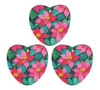 Poinsettia Flowers Car Air Freshener, 3 Pcs Love form Hanging Air Freshener Cards, Long Lasting Fragrance Scented Cards for Car, Home, Office Gray-style