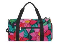 Poinsettia Flowers Gym Bag for Men Women, Waterproof Gym Tote Bags, Large Duffel Bag for Travel Workout