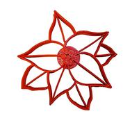 POINSETTIA PLANT CHRISTMAS STAR FLOWER DETAILED COOKIE CUTTER MADE IN USA PR2229