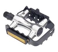 Point 09006000 Mountain Bike/MBX Pedal Aluminium with Steel Cage Silver/Black