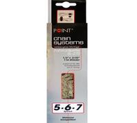 POINT bicycle chain SL-270 5/6/7-speed 116 links with snap-on closure silver