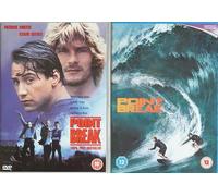 POINT BREAK 1-2 COMPLETE COLLECTION / 1. POINT BREAK (1991 with PATRICK SWAYZE, KEANU REEVES) / 2. POINT BREAK (2015 REMAKE) = ULTIMATE 2x DVD UK SET