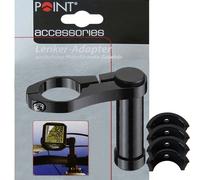 Point computer and lamp holder for bicycle handlebars 22.2 - 31.8 mm aluminum