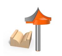 Point Cutting Round Over Router Bit, 6mm Shank CNC Tools Solid Carbide Round Nose Bits For Woodworking Milling Cutter(6X32)