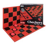 Point Games Draughts Board Game for Kids - Fun Checkers Board Game for Boys and Girls - Interlocking Checkers with Foldable Board Design