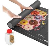 Puzelworx Puzzle Mat, Roll Up Puzzle Jigsaw Board foldable for Jigsaw Board Puzzles - 1500 Pieces Protector Jigsaw Mat, Saver, Organizer, Non-Slip Rubber Bottom + Bonus Puzzle Glue