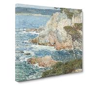 Point Lobos by Childe Hassam Canvas Print | Gallery Wrapped 30mm Frame Wall Art | 14x14 inches | Ready to Hang | Modern Picture | Living Room Bedroom Lounge Office