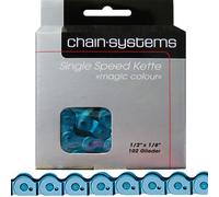 POINT MAGIC COLOUR Bike Chain 1 Speed 102 Links 1/2x1/8 Blue Singlespeed BMX