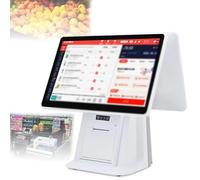 Point of Sale Terminal with 15.6 Inch Touch Display, Built-in Thermal Printer, High-speed CPU for Clothing Store & Food Service, Multi-language Support