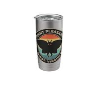 Point Pleasant WV Cryptids Cryptozoology Retro Funny Mothman Stainless Steel Insulated Tumbler