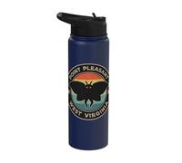 Point Pleasant WV Cryptids Cryptozoology Retro Funny Mothman Stainless Steel Insulated Water Bottle