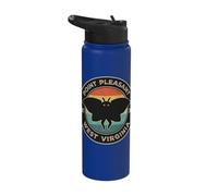 Point Pleasant WV Cryptids Cryptozoology Retro Funny Mothman Stainless Steel Insulated Water Bottle
