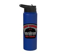 Point Pleasant WV Cryptids Cryptozoology Vintage Mothman Stainless Steel Insulated Water Bottle