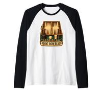Point Row Ready Backgammon Strategy Checker Play Raglan Baseball Tee