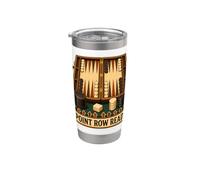 Point Row Ready Backgammon Strategy Checker Play Stainless Steel Insulated Tumbler