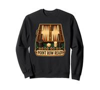 POINT ROW READY Backgammon Strategy Checker Play Sweatshirt