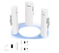 Point to Multipoint Outdoor Internet Long Range Wireless Bridge for Starlink Gen 3 Router, Starlink WiFi Extender, IP65 Waterproof, 5.8GHz 3KM 100Mbps with 16dBi High Gain Antenna, 3 Pack