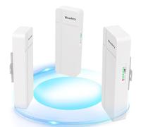 Point to Two Point Wireless Bridge for Starlink Internet, 3KM Outdoor 5.8G Network WiFi Bridges Extender CPE Access Point with 16DBi Antenna 2 100Mbps LAN Port 24V PoE Power Adapter Pack of 3