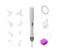 Point Tool for Painting - Electric USB Powered Point Pen Device, Craft Accessory Set with Nine Interchangeable Steel Spare Heads | Beginning Hobby Youth Adult Creat, White, verwijzen naar de