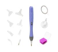 Point Tool for Painting - Electric USB Powered Point Pen Device, Craft Accessory Set with Nine Interchangeable Steel Spare Heads | Beginning Hobby Youth Adult Creat, Purple, verwijzen naar de
